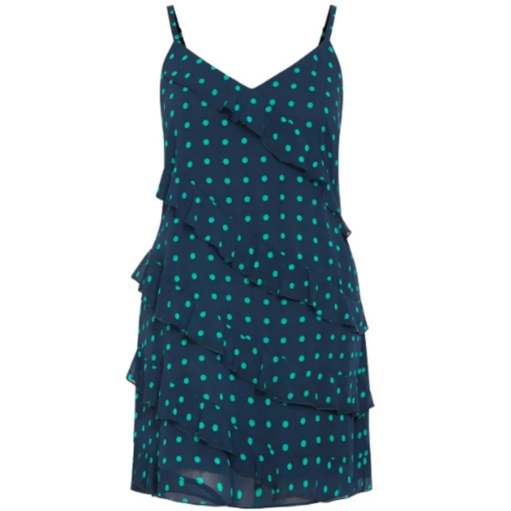 NWT City Chic Polka Dot Ruffle Mini Dress 20